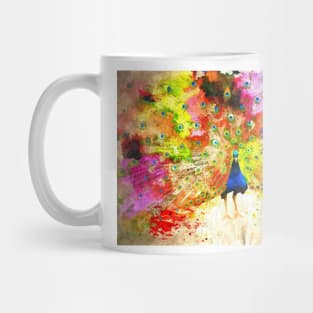 Pavo Grunge Watercolor Mug